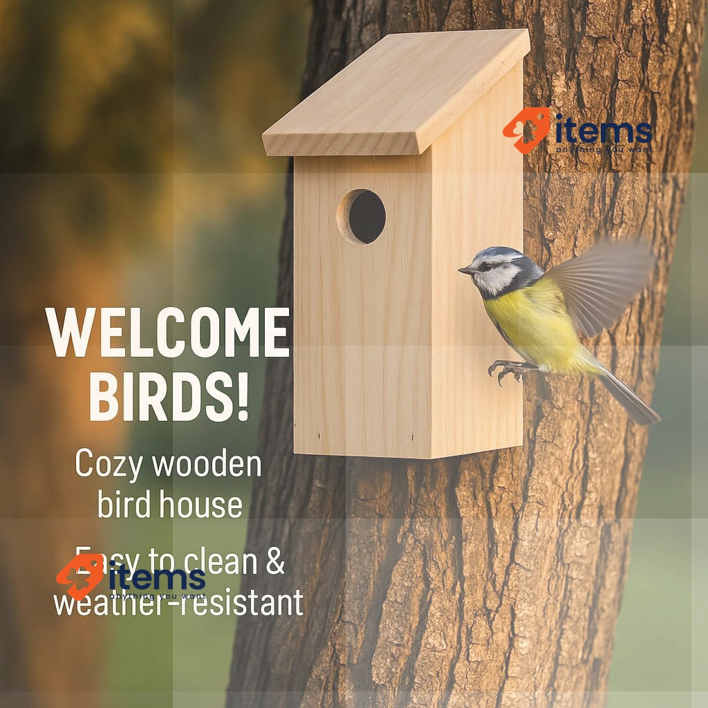 Flamingo Cuoero Bird Nesting Box Weather-Resistant 16D x 15W x 12H FSC-Certified