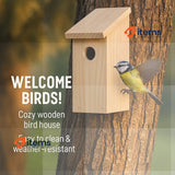 Flamingo Cuoero Bird Nesting Box Weather-Resistant 16D x 15W x 12H FSC-Certified