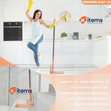 JEHONN Flat Mop Hardwood Floors Broom Duster Foldable 2Chenille 2Microfiber Pad