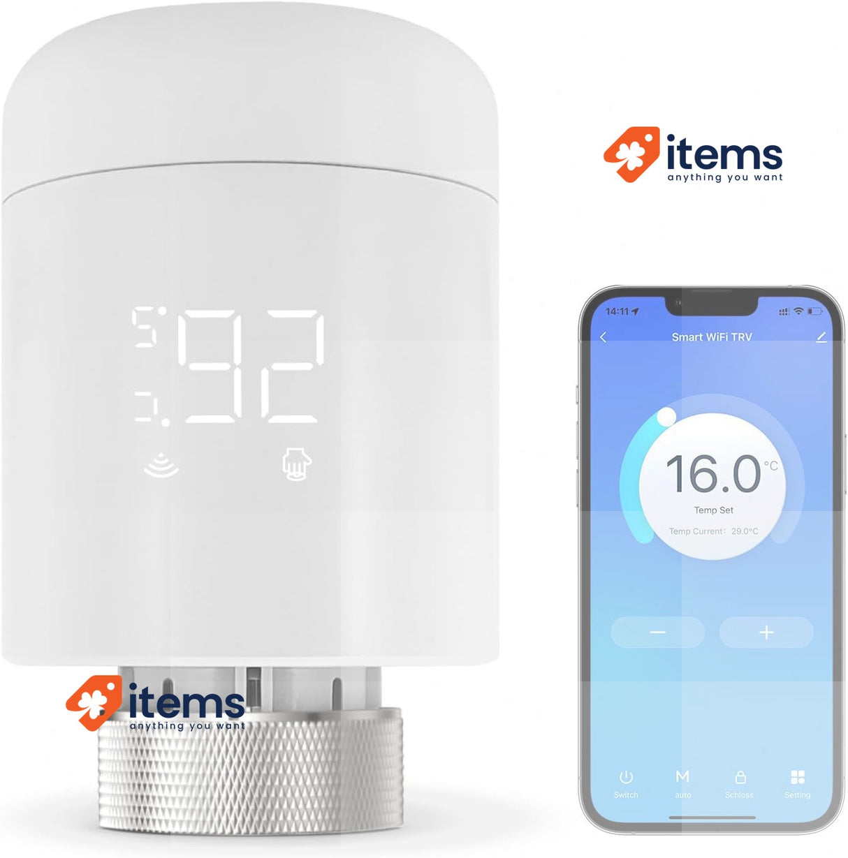 MIYOUKE AVATTO WiFi Radiator Thermostat, Smart Programmable Thermostat Heating