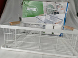 Amig Dish Rack 42 x 31.5 x 15 cm Steel with Wooden Handle White Cutlery Holder