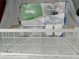 Amig Dish Rack 42 x 31.5 x 15 cm Steel with Wooden Handle White Cutlery Holder