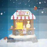 Avilia Pop Corn Christmas Shop Animated with LED Lights - Christmas Village 14