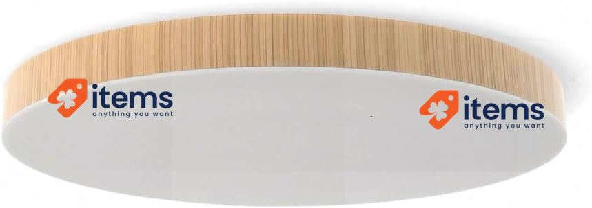 M Ledme Neox 24W LED Wood Ceiling Light, CCT Colour Temperature 300mm Diameter