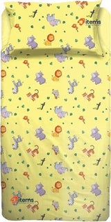 hermet Jolly Jungle Single Duvet Cover Set 100% Cotton Top Sheet Fitted Sheet