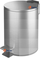 Relaxdays Bathroom Bin, 3 Litres, Soft-Close Lid, Removable Inner Bucket Silver