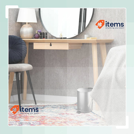 Relaxdays Bathroom Bin, 3 Litres, Soft-Close Lid, Removable Inner Bucket Silver