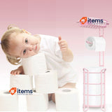 TreeLen Pink Freestanding Toilet Paper Holder – Bathroom Storage 4 Mega Rolls