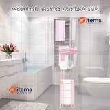 TreeLen Pink Freestanding Toilet Paper Holder – Bathroom Storage 4 Mega Rolls