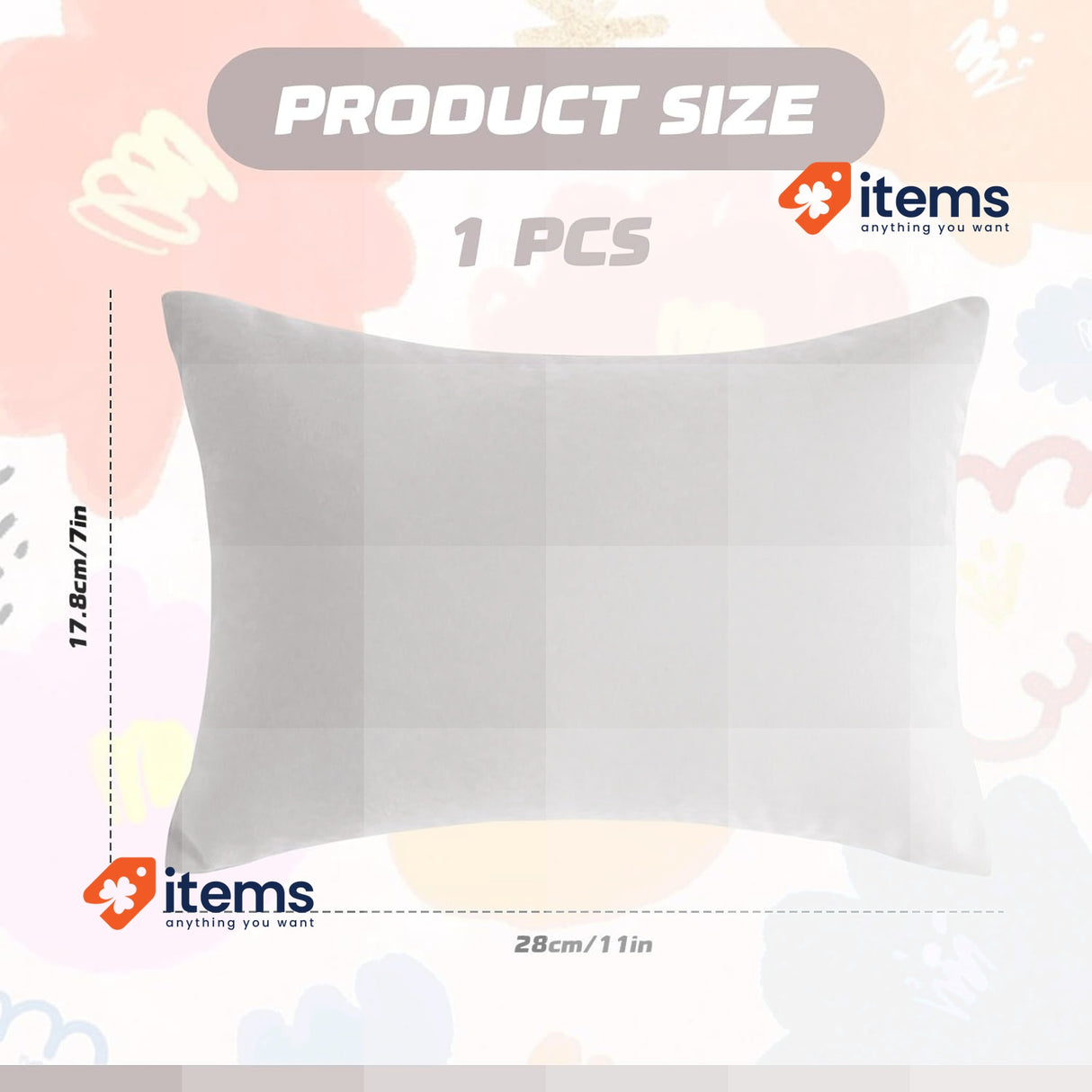 PLUSHCEWT Mini pillows for sleeping 11" x 7" Small Travel Pillow, Grey Gray Tiny