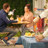 Relaxdays Drinks Dispenser with Stand, 5 litres with Tap, Clip Top, Transparent