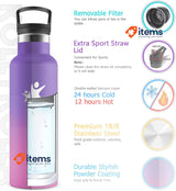 KollyKolla Children Stainless Steel Water Bottle 500 ml Thermos Flask BPA-Free