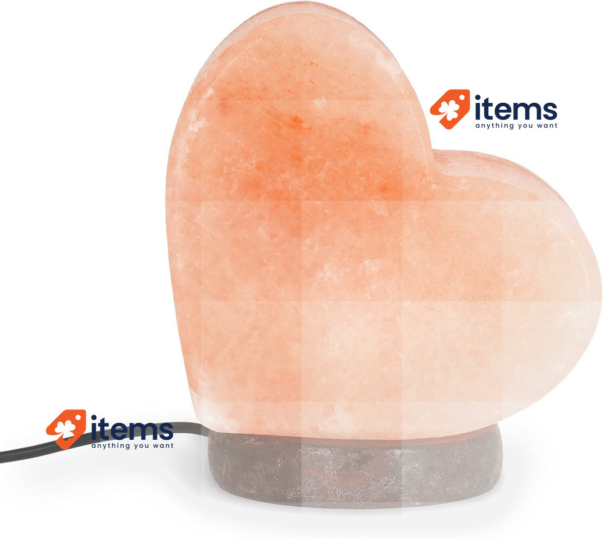 Legami Salt Lamp, Chromotherapy, Heart-Shape, Warm White Light, 11x 2x7.5cm 100
