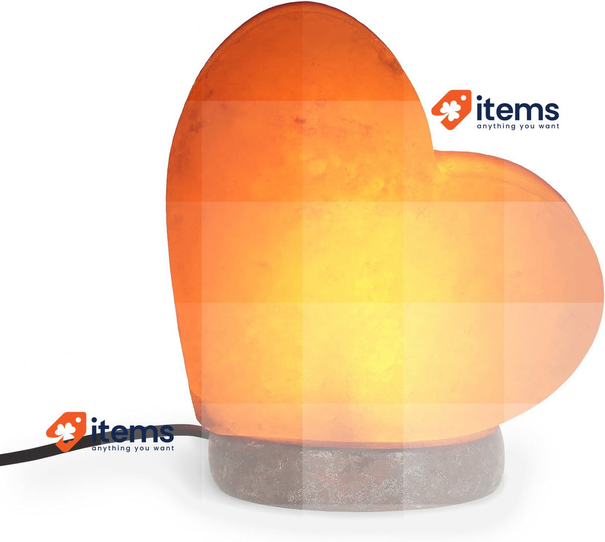 Legami Salt Lamp, Chromotherapy, Heart-Shape, Warm White Light, 11x 2x7.5cm 100