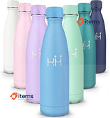 HoneyHolly Stainless Steel Water Bottle, Thermos Flask, 750 ml, BPA-Free, Blue