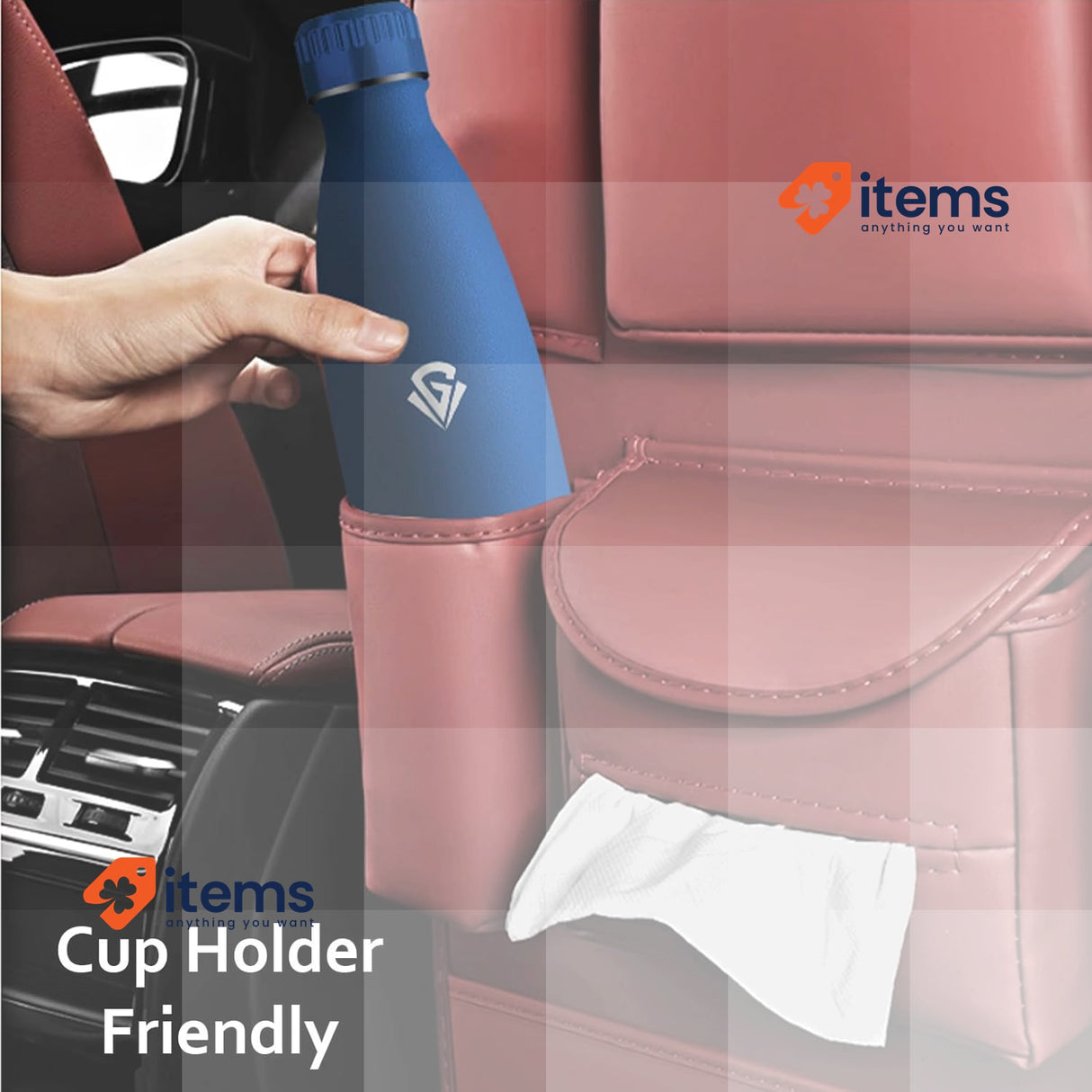 Grsta Thermos Flask Water Bottle 1 L BPA-Free Stainless Steel Leak-Proof Navy