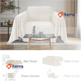 BellaHills Invisible Sofa Cover In L Natural Cream 180 x 279 cm Slim 3 Seater