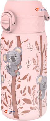 ion8 Lightweight Stainless Steel Water Bottle for Kids, 400ml, Koala design 13oz