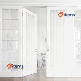 MIULEE Interior Glass Window Curtains 2 Panels 60 x 245cm Semi-Transparent White