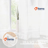 MIULEE Interior Glass Window Curtains 2 Panels 60 x 245cm Semi-Transparent White