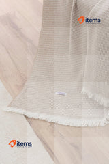 Todocama Extra Soft Cotton Blanket with GOFR Design Sand Beige, 230 x 240 cm