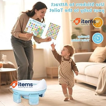 MAISITOO 3-in-1 Travel Potty Foldable w/Reward System Carry Bag & Non-Slip Feet