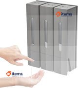 Jenmayt Wall Mounted Soap Dispenser Wall Mounted Manual 3 x 450 ml Clear Window