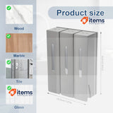 Jenmayt Wall Mounted Soap Dispenser Wall Mounted Manual 3 x 450 ml Clear Window