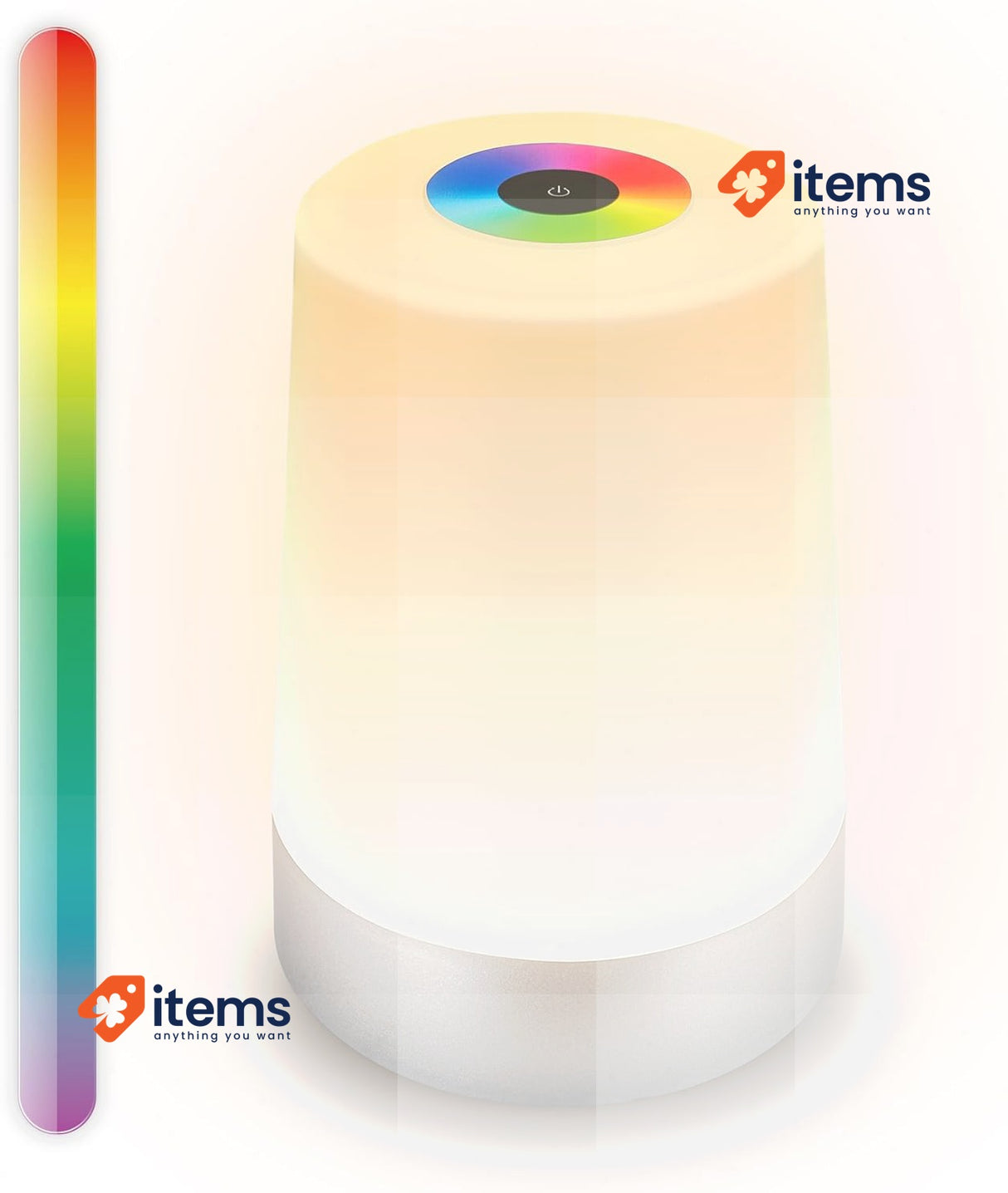 BRILONER - Rechargeable LED Table Lamp RGBW IP44 With Touch, Dimmable, 9x13cm