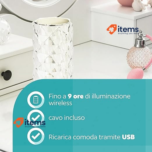 Eglo Cordless LED Table lamp Lucignano, Wireless Battery Bedside Light, USB