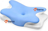 Ehomfory Neck Pillow 2 in 1 Ergonomic Memory Foam (Blue) Ultra