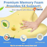 Ehomfory Neck Pillow 2 in 1 Ergonomic Memory Foam (Blue) Ultra