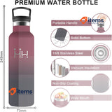 Grsta 500ml Insulated Water Bottle, Kids Bottle, BPA Free Water Bottle
