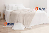 Todocama Multifunctional Bedspread, Sofa throw, 230 x 260 cm, Sand Beige Quilt