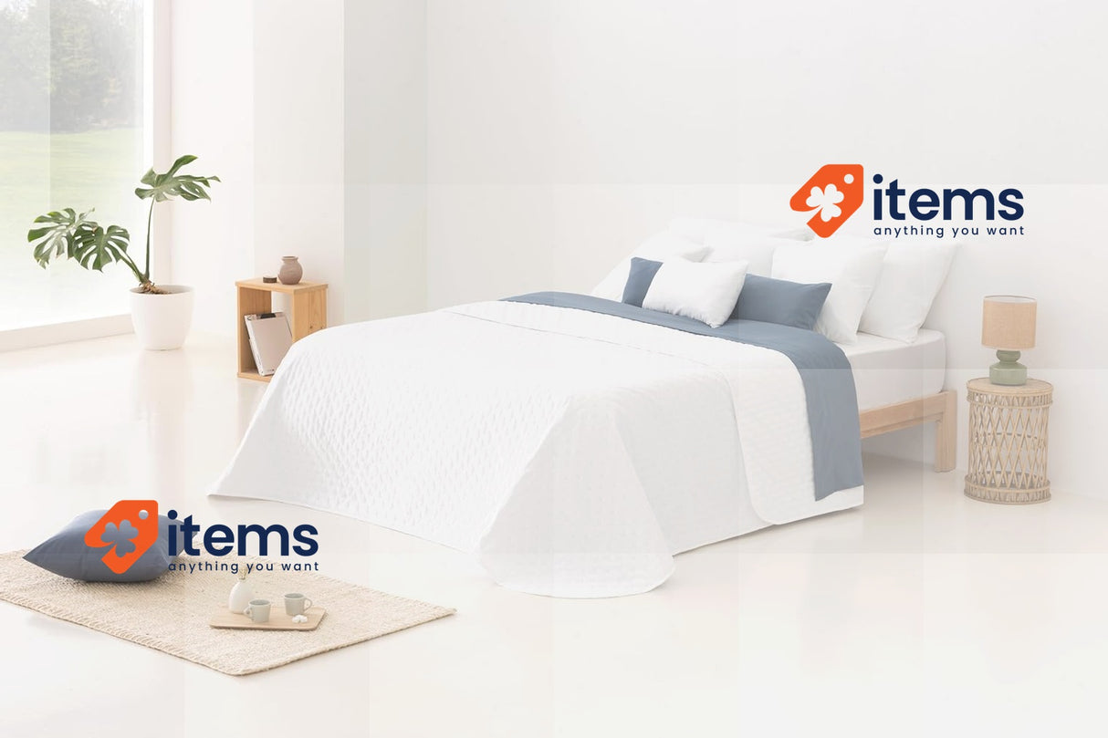 Todocama Fine Bedspread For All Season 100% Microfiber 80/90-180x260cm White
