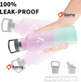 Grsta Insulated Water Bottle, 500 ml, Stainless Steel Water Bottle Pink/Green