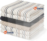 BOSKIMO Premium Cotton Kitchen Towels – Pack of 6 Microfibre Aura Beige Terry