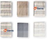 BOSKIMO Premium Cotton Kitchen Towels – Pack of 6 Microfibre Aura Beige Terry