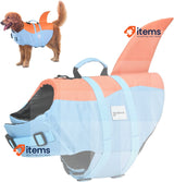 Mobiclinic, Dog Life Vest, Shark Fin Design, Adjustable Harness, Leash Ring XL