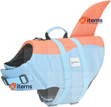 Mobiclinic, Dog Life Vest, Shark Fin Design, Adjustable Harness, Leash Ring XL