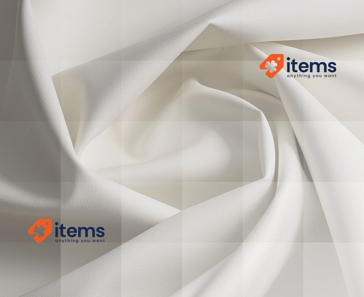 IPEA Faux Leather White for Decor and Coating 140x50cm Made in Italy Soft White