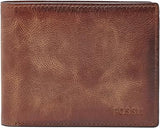 Fossil Men's RFID Flip Id Bifold Wallet Brown