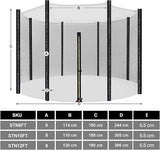 SONGMICS Trampoline Net Replacement Mesh Enclosure Black