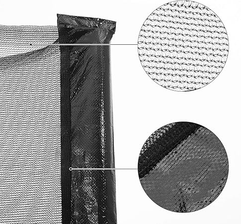 SONGMICS Trampoline Net Replacement Mesh Enclosure Black