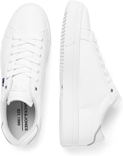 JACK & JONES Men's Sneaker Rubber White 41 EU