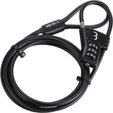 BBB Cycling MicroLoop Combination Bike Lock with Code for Road 150 cm Black