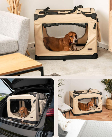 dibea Dog Transport Box Beige XL