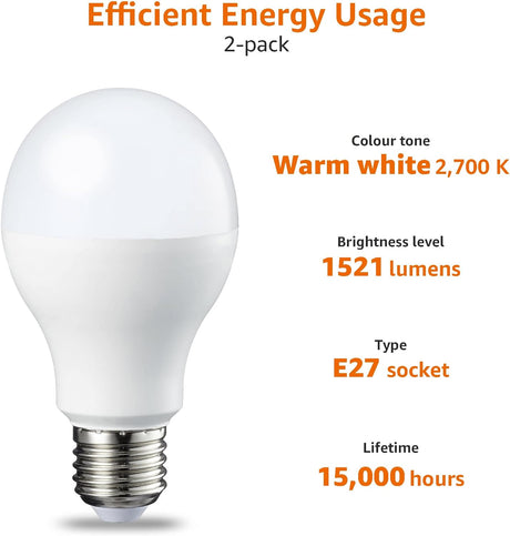 Amazon Basics LED E27 Edison Screw Bulb