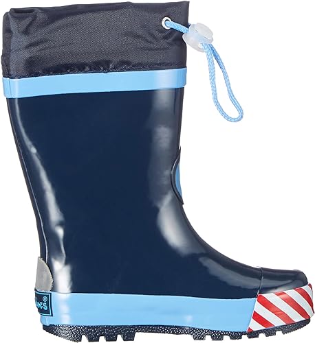 Playshoes Unisex Kid's Boys Wellies Building Site Boots Blue 10.5 UK Child