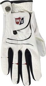 Wilson Men'S Staff Grip Plus Right Hand Golf Gloves White Medium